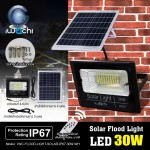 IWACHI-FLOOD-LIGHT-SOLAR-IP67-30W-WH รุ่นมีรีโมทตั้งเวลา ปรับแสงได้